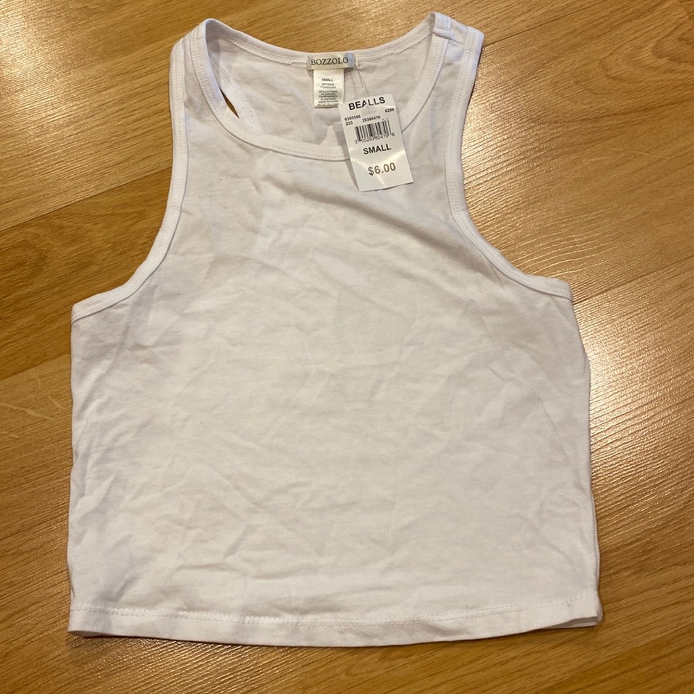 White razor back tank